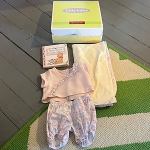Bitty Baby little flowers layette set with book